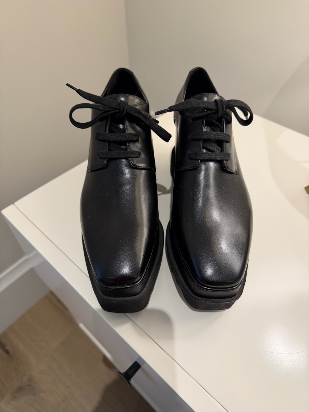 Stella McCartney Women’s Black Polished Platforms